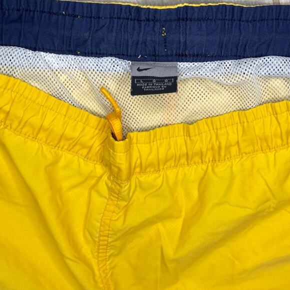 Vintage Nike Shorts Blue Y2K 2000s Swimming Trunks Bottoms Navy Mens Large - Picture 3 of 5